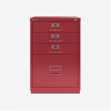 F-Series failų stalčių spintelė – 4 stalčiai, raudona